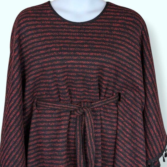 V. A.B. Collection Striped Poncho - Picture 4 of 7